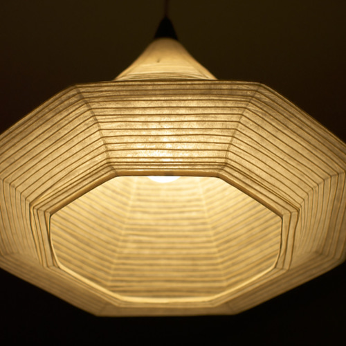 Creema限定 ポイントアップ Lantern shade Fuji 富士 和紙 提灯 影と光