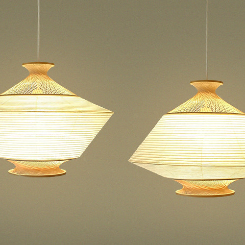 Creema限定 ポイントアップ Ron 侖 提灯 和紙 竹 影と光 シーリング