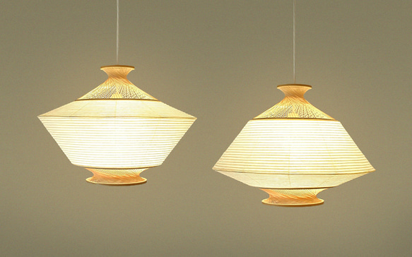 Creema限定 ポイントアップ Ron 侖 提灯 和紙 竹 影と光 シーリング