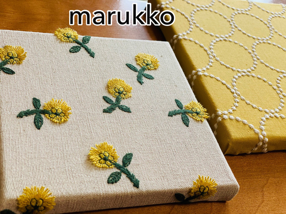 刺繍パネル　たんぽぽ　ファブリックパネル 5枚目の画像