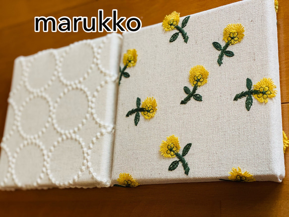 刺繍パネル　たんぽぽ　ファブリックパネル 6枚目の画像