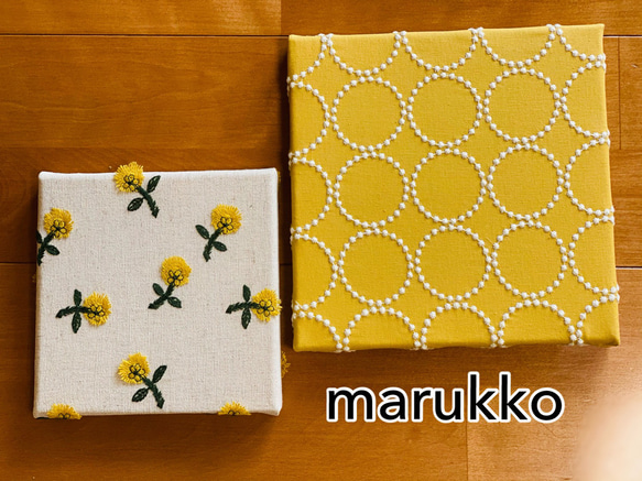 刺繍パネル　たんぽぽ　ファブリックパネル 7枚目の画像