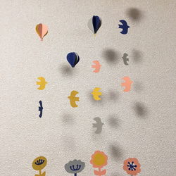 花と鳥と気球のモビール(OR) 7枚目の画像