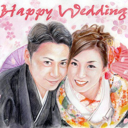 似顔絵ウェルカムボードお描きします ウェルカムボード 似顔絵 結婚式 手作り 文字 玄関 ウェディングボード