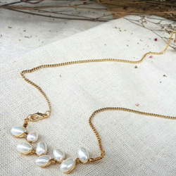 銅の手作り_デュアルユースの活動の自然な米の真珠のネックレス＆ブレスレットデザインモデル[1plus1シリーズ= 1つのネックレ 3枚目の画像