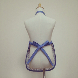 Ｓ様専用　Kids Apron ribbon blue B 2枚目の画像