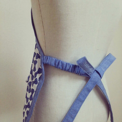 Ｓ様専用　Kids Apron ribbon blue B 4枚目の画像