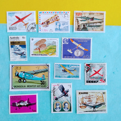 飛行機などの切手　30枚 3枚目の画像