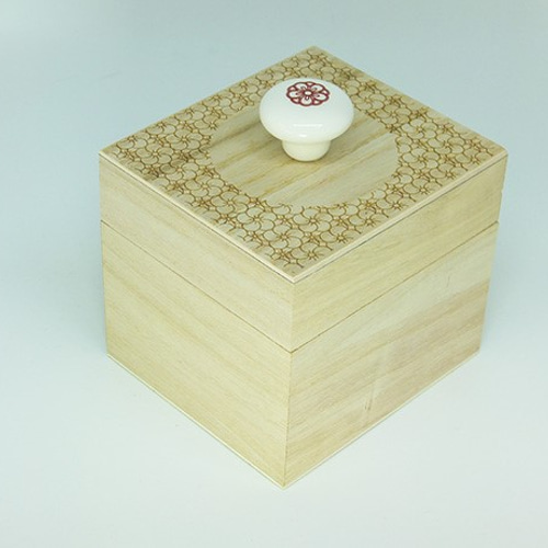 和柄小箱 和風花柄1 桐小物入れ フリーボックス・小物入れ mani