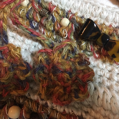 おしゃれな手編みバック＆小物いれ＆おまけ かごバッグ てび  