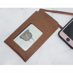 iphone 十字紋牛革 手機袋 第4張的照片