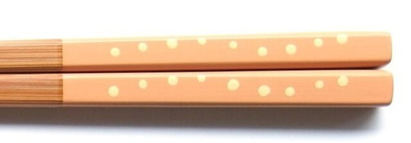 竹・自然塗料箸　06-22たまゆら　ピーチにバニラ 1枚目の画像