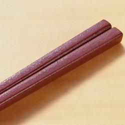 竹・漆箸　03-C22 　赤（茶味のある赤） 2枚目の画像