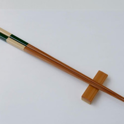 竹・自然塗料箸　05-22-VA  深緑（ふかみどり）　 2枚目の画像