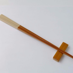 竹・自然塗料箸　やさしい色シリーズ  06-22  バニラ 2枚目の画像