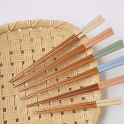 竹・自然塗料箸　やさしい色シリーズ  06-22  バニラ 3枚目の画像