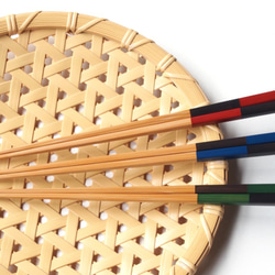 竹・自然塗料箸　05-22-CH  サファイア　 4枚目の画像