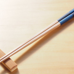 竹・自然塗料箸　05-22-CH  サファイア　 1枚目の画像