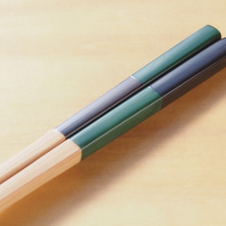 竹製・自然塗料箸　05-22-CH  エメラルド 2枚目の画像