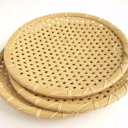 竹製・盛り皿　 亀甲　30cm　C-09 2枚目の画像