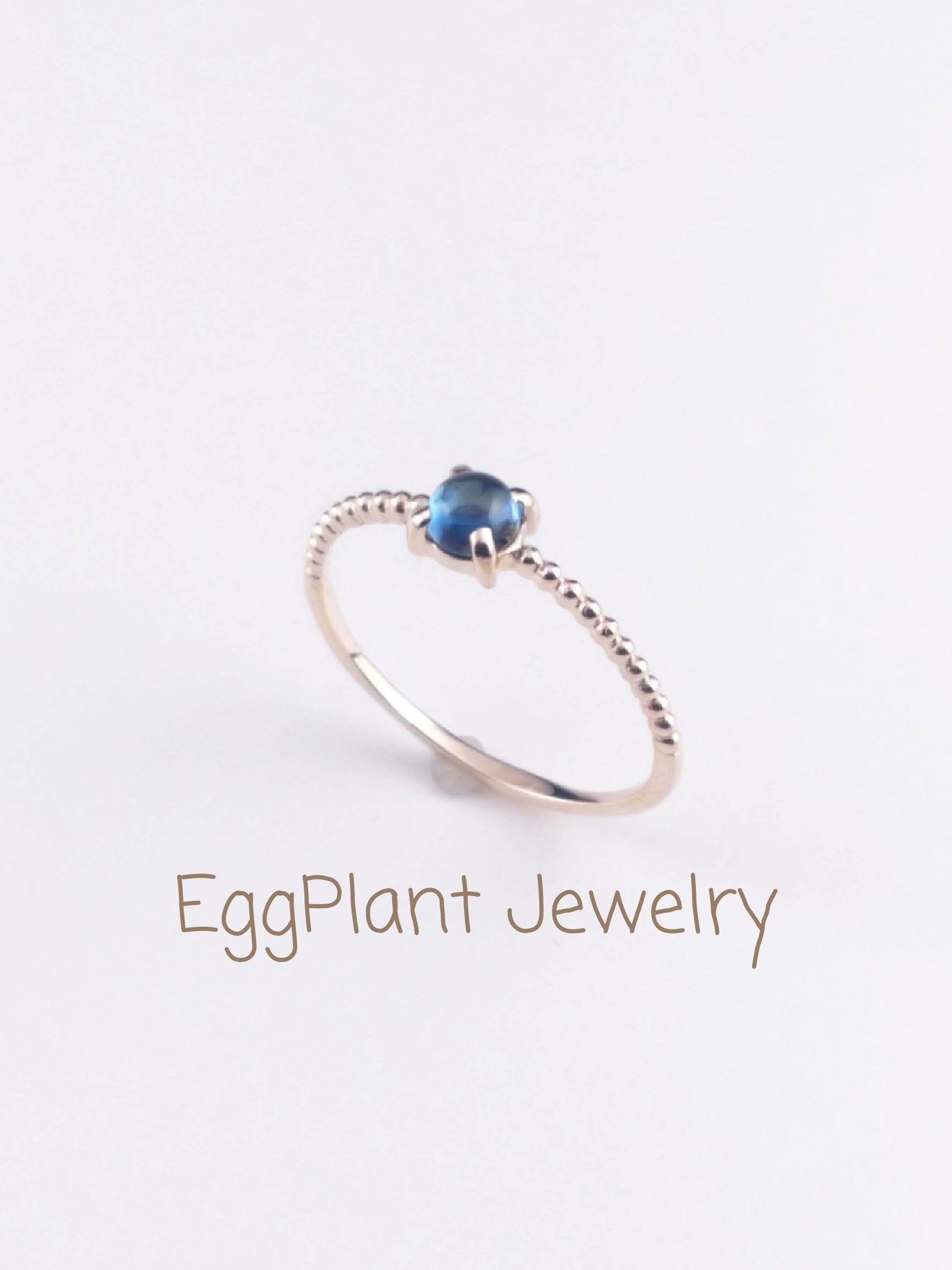 【K10】ラウンドロンドンブルートパーズリング