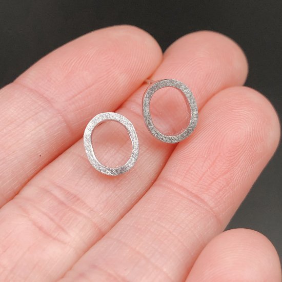 オーバルピアス(S) silver925