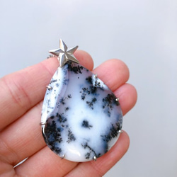 白い森のペンダント(A)* Dendritic Opal & Silver925 * 2枚目の画像