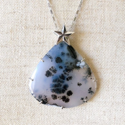 白い森のペンダント(B)* Dendritic Opal & Silver925 * 3枚目の画像