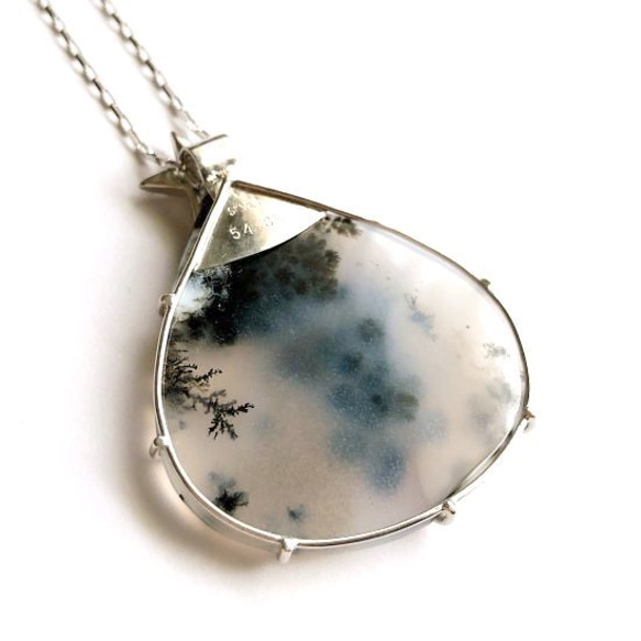 白い森のペンダント(B)* Dendritic Opal & Silver925 * 7枚目の画像