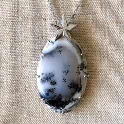 白い森のペンダント(D)* Dendritic Opal & Silver925 * 5枚目の画像