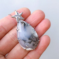 白い森のペンダント(E)* Dendritic Opal & Silver925 * 2枚目の画像