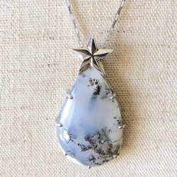 白い森のペンダント(E)* Dendritic Opal & Silver925 * 6枚目の画像