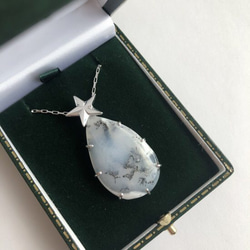 白い森のペンダント(E)* Dendritic Opal & Silver925 * 8枚目の画像