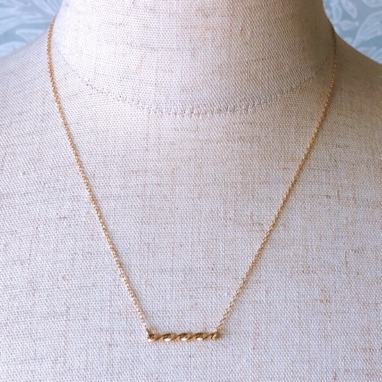 スパイラル ネックレス (yellow) silver925 + K18 gold plate