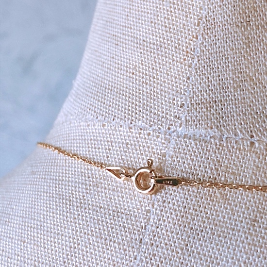 スパイラル ネックレス (yellow) silver925 + K18 gold plate