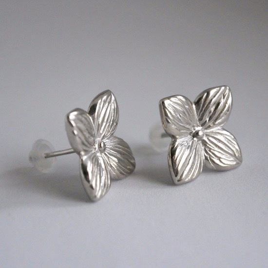 あじさい ピアス silver925