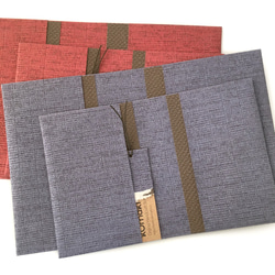 桔梗とざくろ　和菓子色のブックカバー Simpler　手帳/文庫本/新書判/四六判/B6判/A5判/オーダーサイズ 4枚目の画像