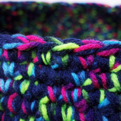 【ナイトオブファイヤー】 まんまる猫ベッド「猫ぶくろ」 手編み 毛糸 2枚目の画像