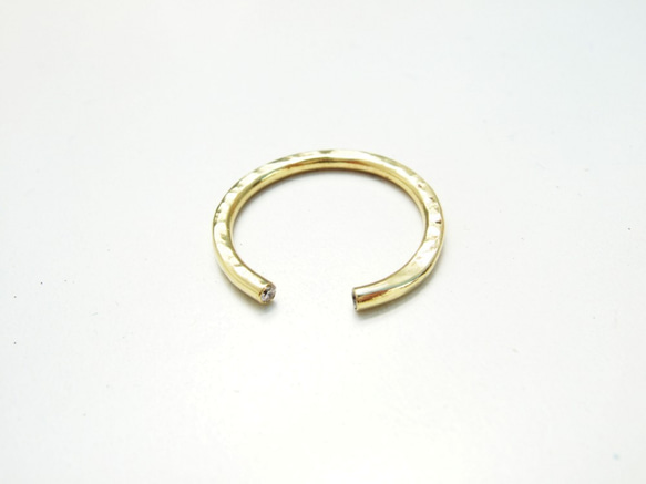 石が選べる　brass PIP 2stones ring　誕生石　割引価格 3枚目の画像