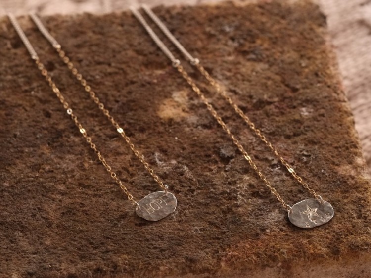 MIX plate graveur top/star/ silver925 K14GF