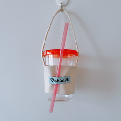 リスフラワーカップバッグドリンクバッグ 3枚目の画像