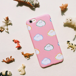ピンクの雲猫マット電話ハードシェル 2枚目の画像