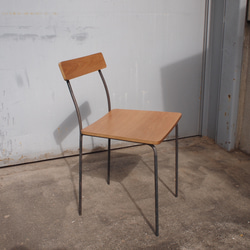 椅子　鉄×木（ナラ） 4枚目の画像