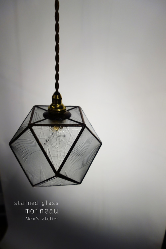 ☆ガラス製六角形シェード レトロ ガラスペンダントライト 【公式通販】