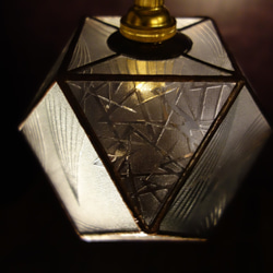 【多角形】昭和レトロ　アンティーク硝子　ペンダントランプ（流れ星） 7枚目の画像