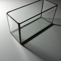 ステンドグラス　シンプル　ガラス収納ケース　メイクボックス　はがきスタンド　カードホルダー　フォトスタンド　店舗什器 6枚目の画像