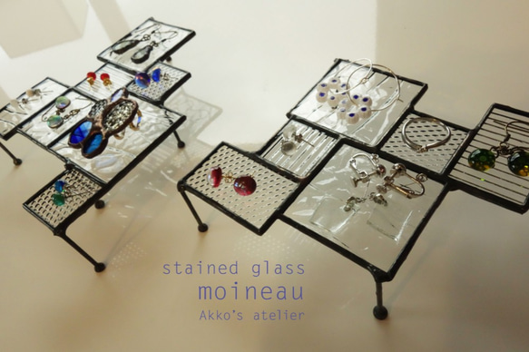 ✴︎スクエア・モザイク ガラス✴︎ ステンドグラス ディスプレイ