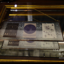 昭和アンティーク　銀河ガラス　【プレパラート・フレーム】　宇宙　月　天体観測　標本 3枚目の画像