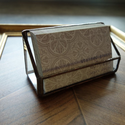 ステンドグラス【アンティーク・カードスタンド】ディスプレイ　ショップカード　名刺　　メモ　什器　 9枚目の画像