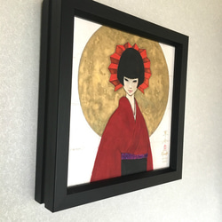 肉筆 日本画 「あかね」小野池草介作　Japanese Paintings [AKANE] O.Souske 9枚目の画像